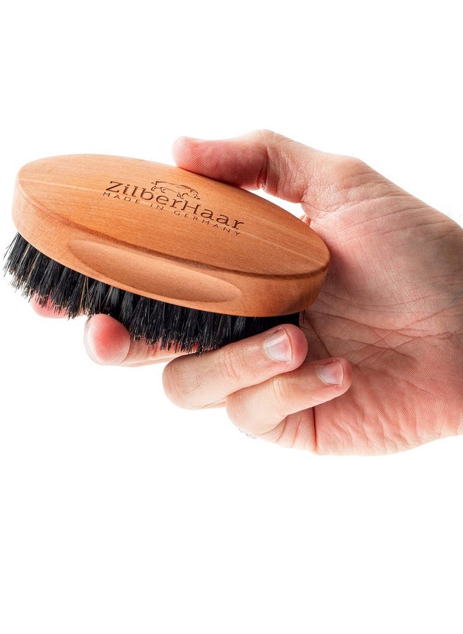 ZilberHaar - Men'S Hair Brush Stiff Slanted Bristles For Dual Strength Hair And Beard Brush Natural Boar Bristles And Pearwood Military Style Mens Boar Hair Brush - Image 1