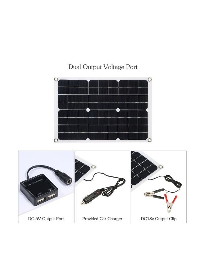 NIBEMINENT Dual Output Solar Panel With Charge Controller Black - Image 3