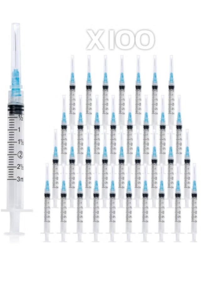 100 قطعة من المحاقن المعقمة سعة 3 مل 23GX1 1/4 بوصة - Image 2