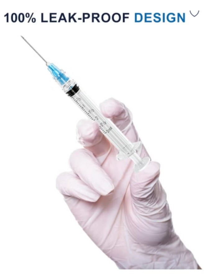 100 قطعة من المحاقن المعقمة سعة 3 مل 23GX1 1/4 بوصة - Image 3