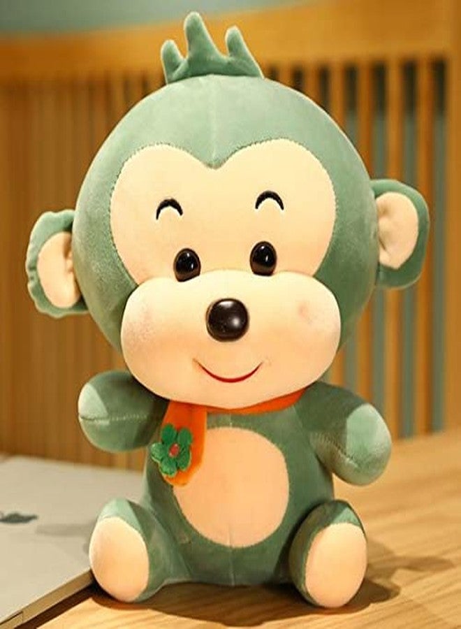 Tickles Soft Stuffed Plush Monkey Animal Toy for Kids Room (Size: 25 cm Color: Green) - Image 1