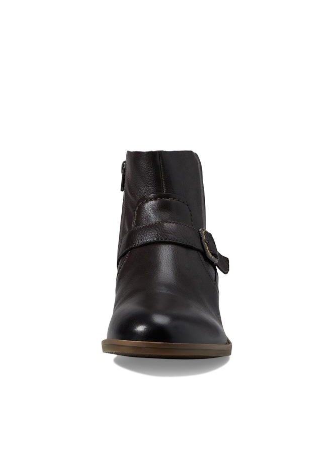 clarks Women's Camzin Loop Ankle Boot, Dark Brown Leather, 39 EU - Image 4