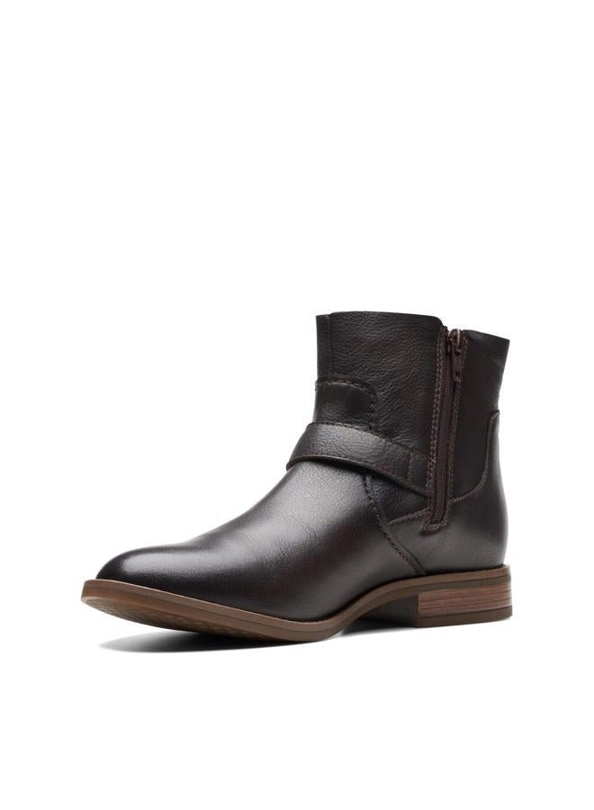 clarks Women's Camzin Loop Ankle Boot, Dark Brown Leather, 39 EU - Image 2