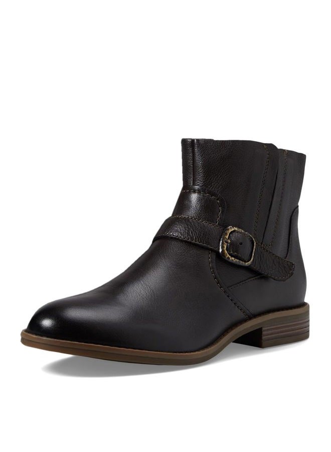 clarks Women's Camzin Loop Ankle Boot, Dark Brown Leather, 39 EU - Image 1