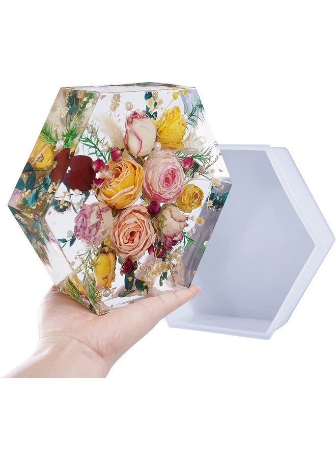 SNOOGG® Pack of 1 Silicone Moulds in Deep Hexagon Shape for Epoxy Resin Art, DIY, Casting,Making Coaster, Home Decoration, Cup Mat and More .. - Image 1