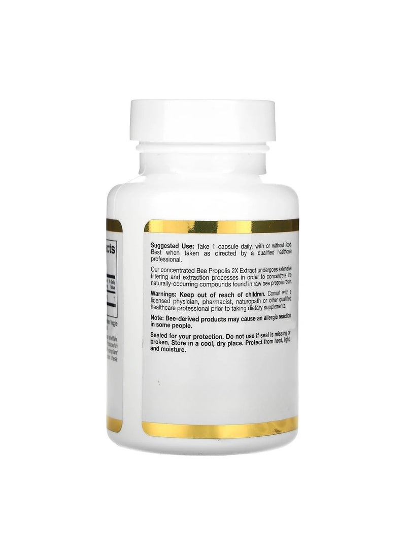 California Gold Nutrition California Gold Nutrition Bee Propolis 2X Concentrated Extract 500 Mg 90 Veggie Caps  - Image 3