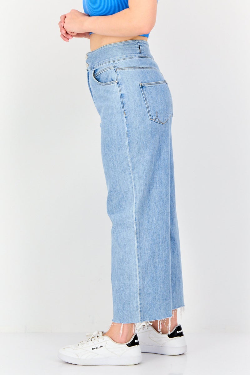 VERO MODA جينز نسائي بقصة عادية، مغسول، غير قابل للتمدد، أزرق - Image 3