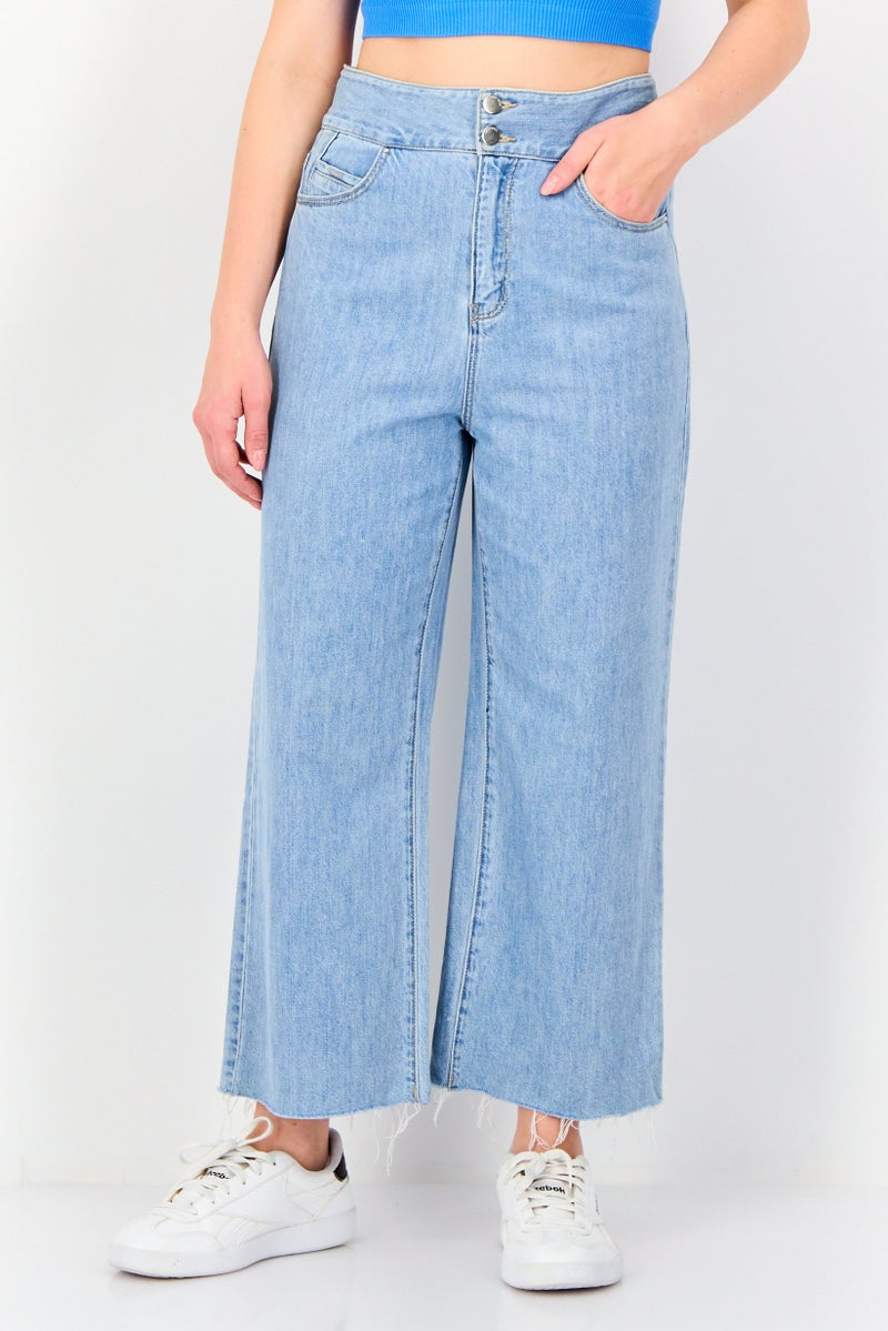 VERO MODA جينز نسائي بقصة عادية، مغسول، غير قابل للتمدد، أزرق - Image 1