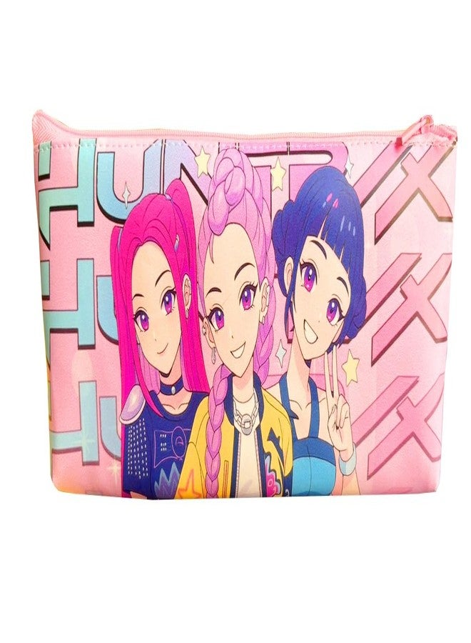 Krisus Kpopp Deemonn Hunterr Girls Stationery Gift Combo Set – Cartoon Pencil Pouch, Color, Pens, Glue, Ruler, Hairband & Clips and Much More Accessories | Kids School Supplies Gift Kit for Girls - Image 2