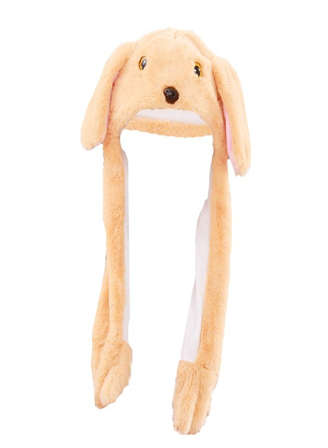 DSHE Party Cosplay Funny Plush Animal Hat with Moving Jumping Ears, Cute Halloween Moving Ear Hat - Image 1