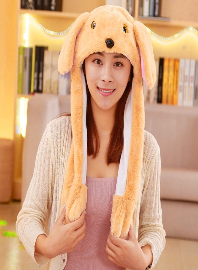 DSHE Party Cosplay Funny Plush Animal Hat with Moving Jumping Ears, Cute Halloween Moving Ear Hat - Image 2