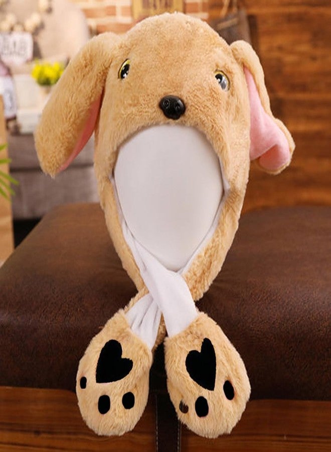 DSHE Party Cosplay Funny Plush Animal Hat with Moving Jumping Ears, Cute Halloween Moving Ear Hat - Image 3