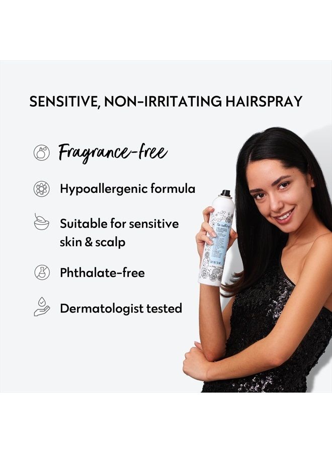 No nothing Very Sensitive Strong Hairspray - Fragrance Free Strong Styling and Finishing Spray, Hypoallergenic, Unscented Hair Spray 9 oz - KC Professional - Image 4