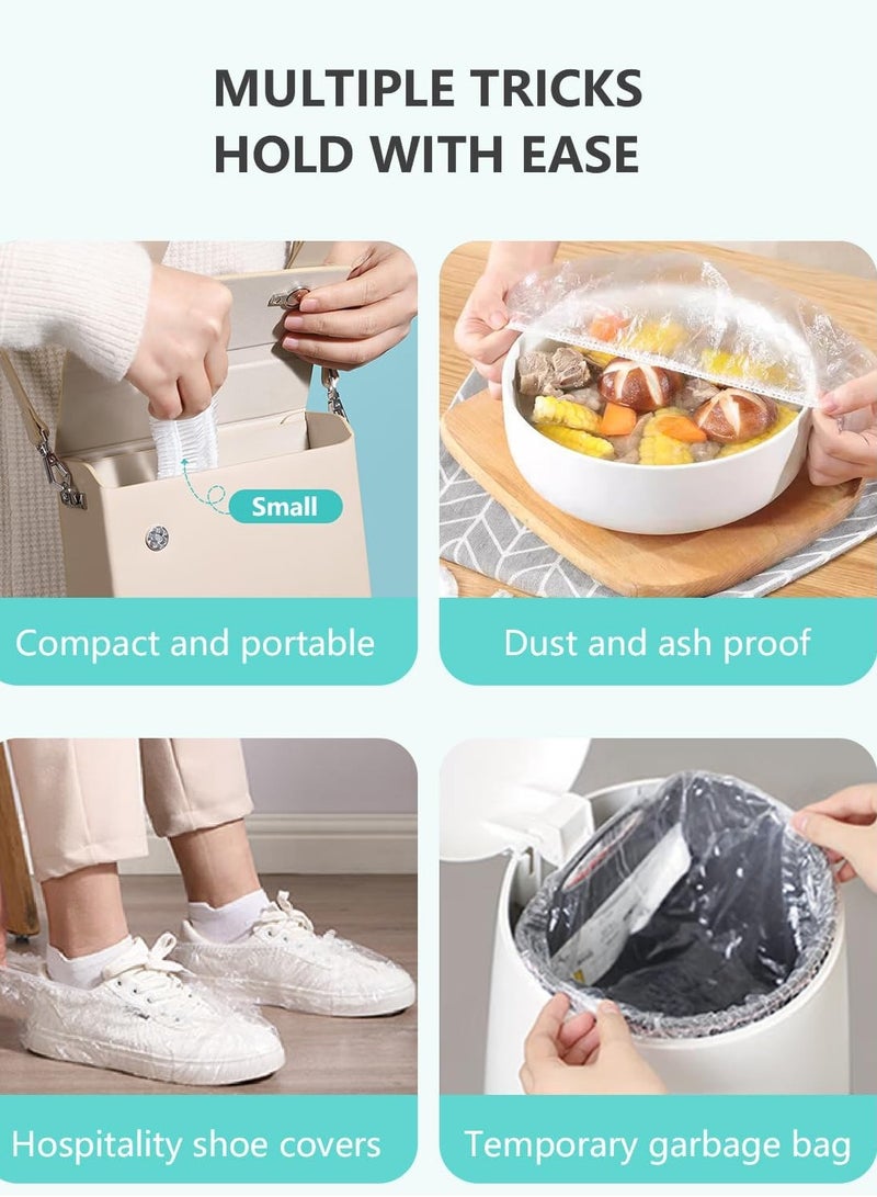 30pcs Disposable Shower Caps, Clear Travel Shower Caps, Large Plastic Hair Caps for Women Home Hotel Use (30pcs Large Size 20.5inch - Image 3