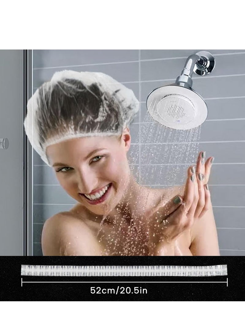 30pcs Disposable Shower Caps, Clear Travel Shower Caps, Large Plastic Hair Caps for Women Home Hotel Use (30pcs Large Size 20.5inch - Image 4