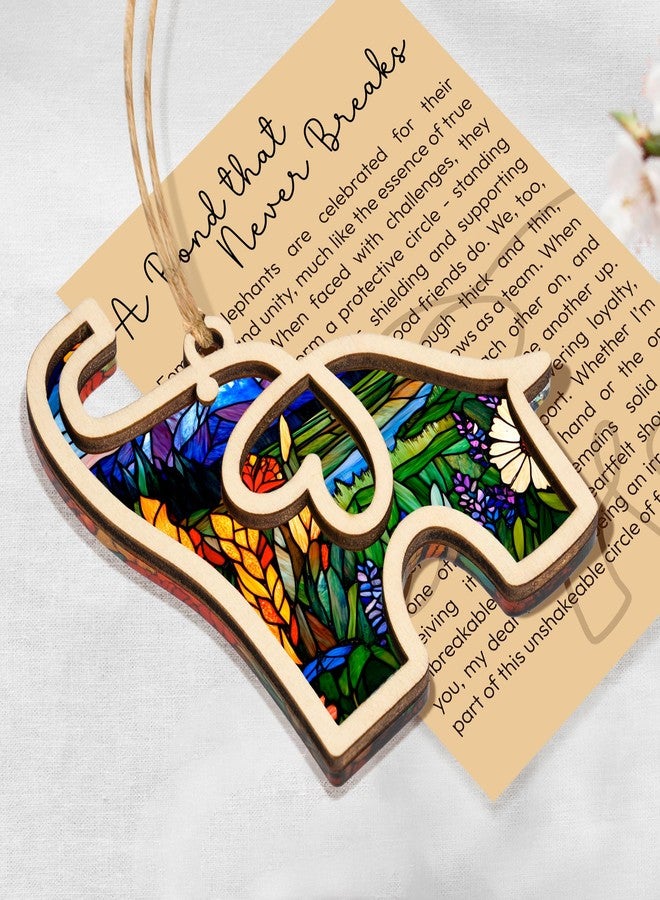 Sensemory Friendship Elephant Ornament with Story Card, Sisterhood Gifts for Women Tribe, Heartfelt Mom Gifts for Best Friends Sisters, Special Bond Decor, Friendship Pressents for Women (Purple) - Image 3