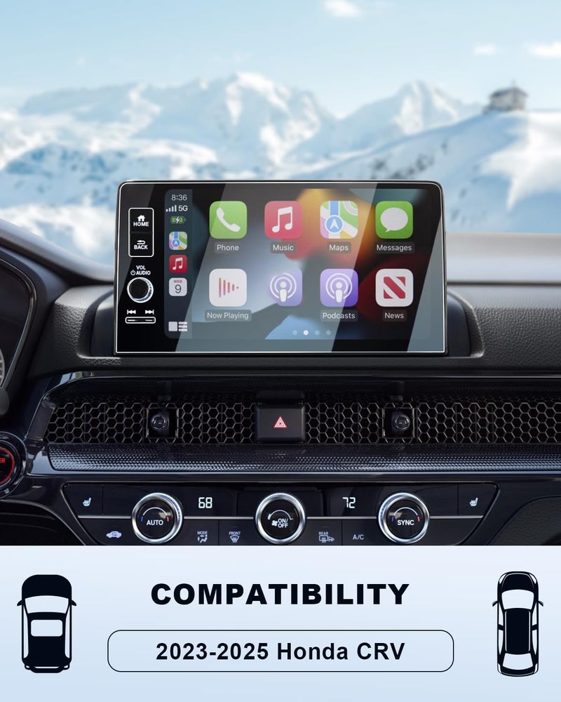 BIXUAN Tempered Glass Screen Protector for 2023-2025 2026 Honda CRV/CRV Hybrid EX-L, Sport Touring Accessories Navigation 9 Inch Touch Screen Protection Against Scratches and Fingerprints - Image 2