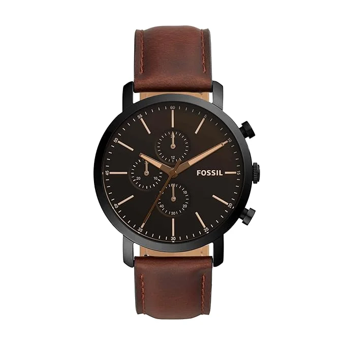 FOSSIL Bq2461 Leather Strap Analog Watch