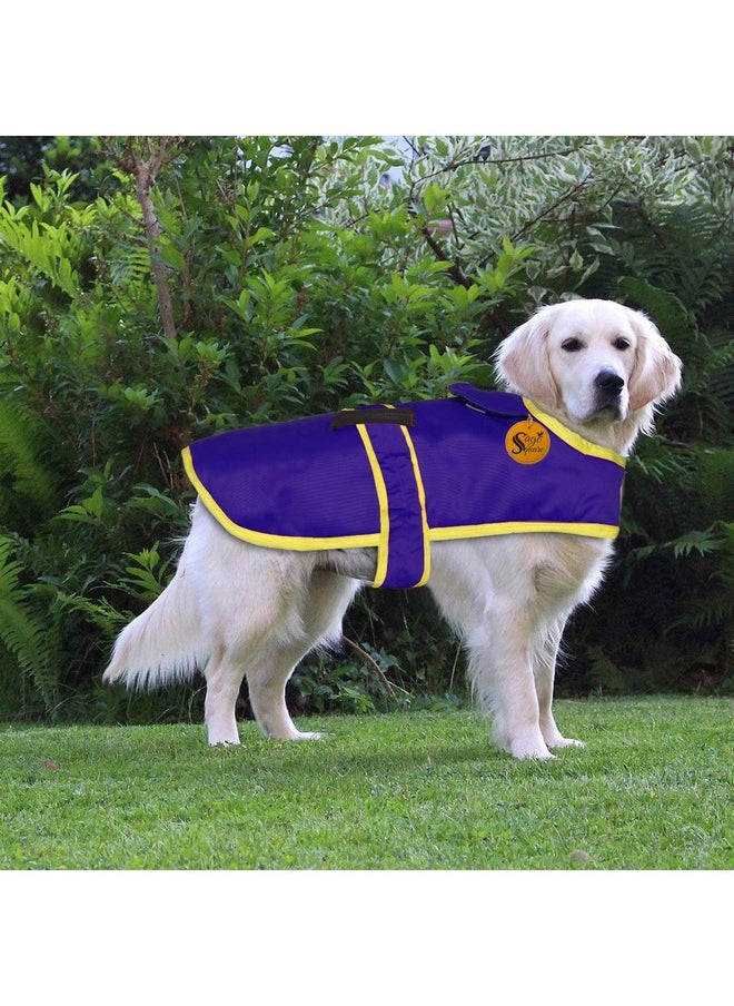 Sage Square Premium Dog Winter Ultra Warm Plain Coat Thicker Fleece Dog Hoodie Vest For Cold Weather (Small-Medium) (14 Inch) (Blue)  - Image 2