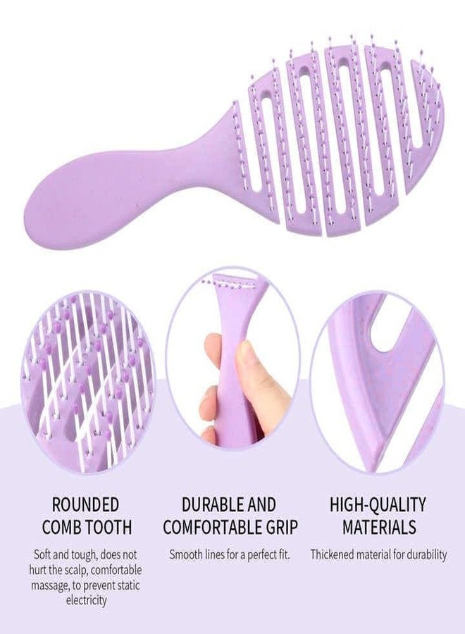 XELYTON Detangling Hair Brush for Pain-Free Brushing on All Wet or Dry Hair Types, Fluffy High Skull Plant Fiber Pork Rib Comb Bristles, Wheat Straw Hair Brush Hollow Out Styling Comb (Oval Shape) - Image 5