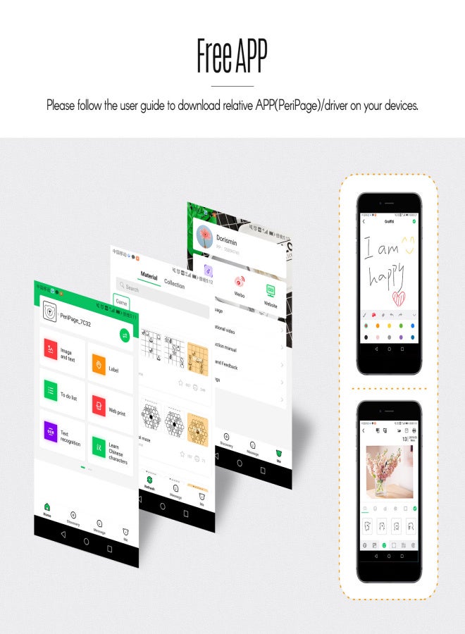 جو جبرت طابعة جيب صغيرة محمولة لاسلكية بتقنية بلوتوث، تدعم الطباعة الحرارية، وتطبع الإيصالات والملصقات والمذكرات والصور بتقنية الواقع المعزز، بدقة 203 نقطة في البوصة، متوافقة مع هواتف أندرويد وiOS وويندوز. - Image 3
