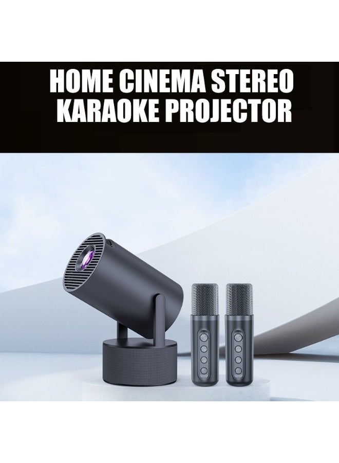 general Smart Portable Projector Home Cinema Stereo Karaoke Portable Projector Dual Band WiFi6 +BT5.0 Module Rotates 180° Manual focus and Automatic Keystone Correction Technology / Convenient Screen Mirror - Image 2