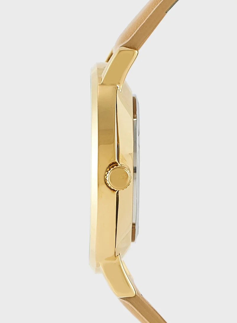 CASIO Pu Strap Analog Watch