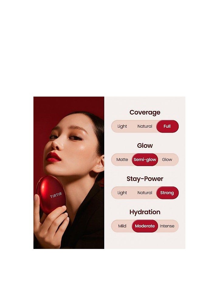 TIRTIR - TIRTIR Mask Fit Red Cushion #17C Porcelain, Full size (18g) 72-Hours Long Lasting Full Coverage - Image 1