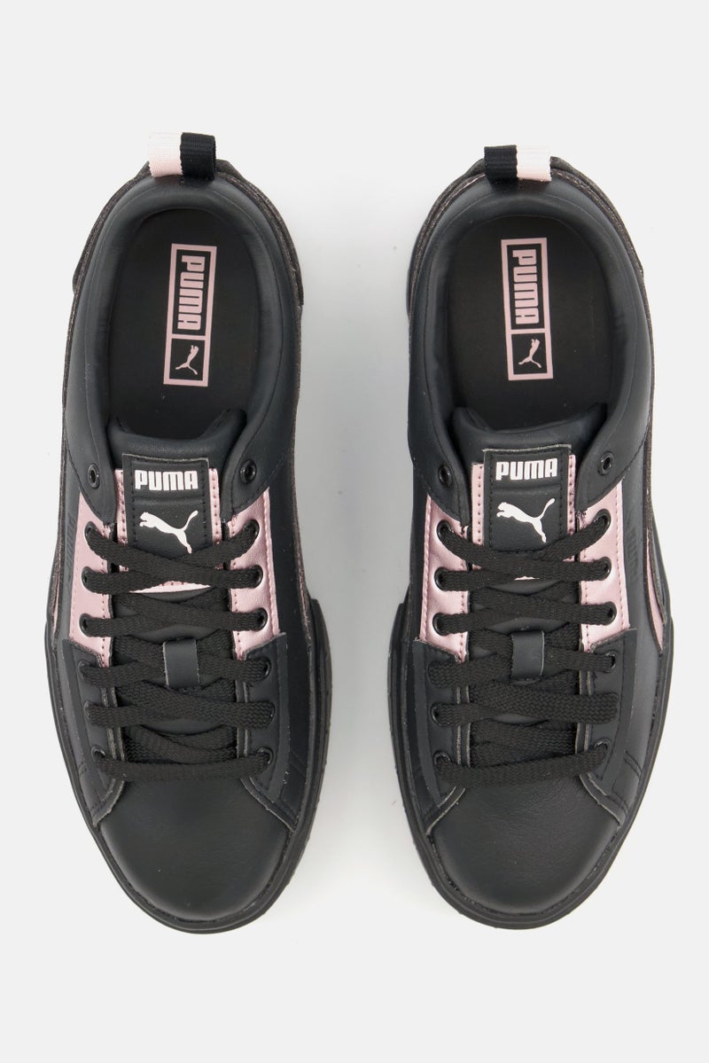 PUMA أحذية خارجية للنساء من مايزي يو تي معدنية مزودة بأربطة، سوداء - Image 4