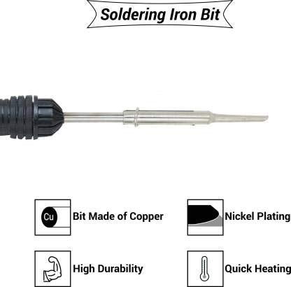 Hillgrove 13n1 Beginners 30W Soldering Iron Kit with Glue Gun | Tester | Soldering Wire | Insulation Tape | Pointed Bit | Soldering Flux | Stand | Cutter 30 W 30 W Simple (Flat, Pointed Tip) - Image 3