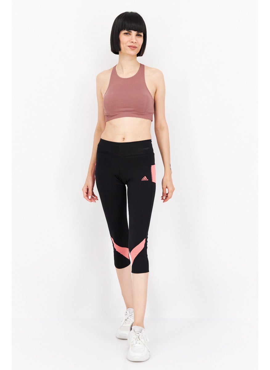 Adidas - Women Sportswear Fit Brand Logo 3/4 Training Tights, Black Combo - Image 1