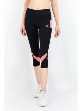 Women Sportswear Fit Brand Logo 3/4 Training Tights, Black Combo