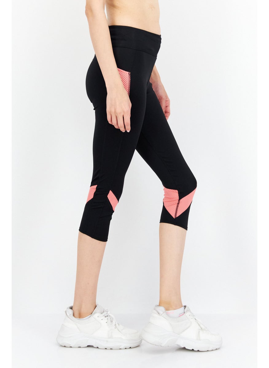 Adidas - Women Sportswear Fit Brand Logo 3/4 Training Tights, Black Combo - Image 1