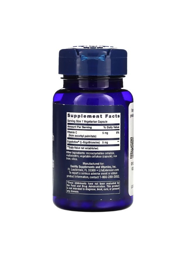 Life Extension - Essential Youth L Ergothioneine 5 mg 30 Vegetarian Capsules - Image 1