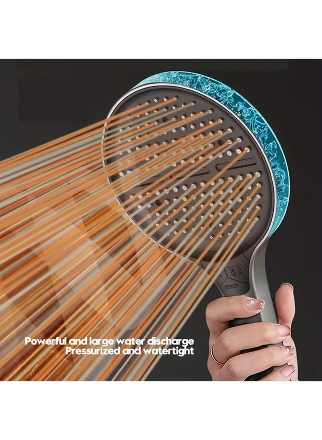 Black Handheld Shower Head Set 59 Inch Hose 3 Mode Adjustable Spray Bracket - Image 5