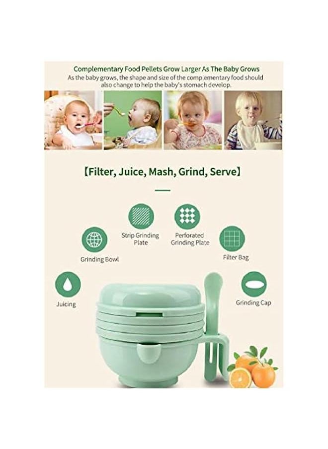 Baby Food Supplement Grinding Bowl Manual Food Grinder Puree Scissors Cooking Stick Baby Food Supplement Machine Tool Set