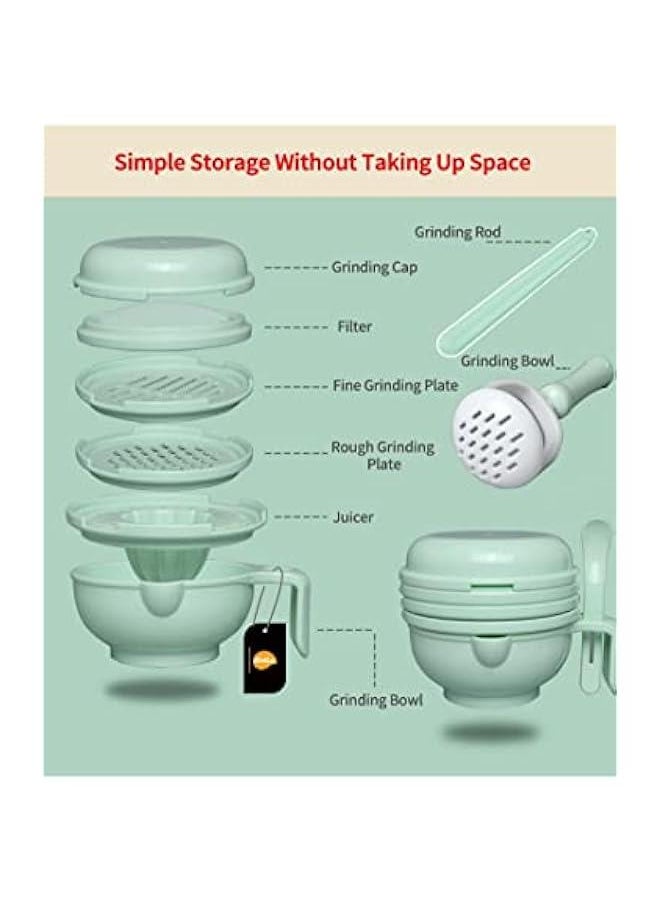Baby Food Supplement Grinding Bowl Manual Food Grinder Puree Scissors Cooking Stick Baby Food Supplement Machine Tool Set