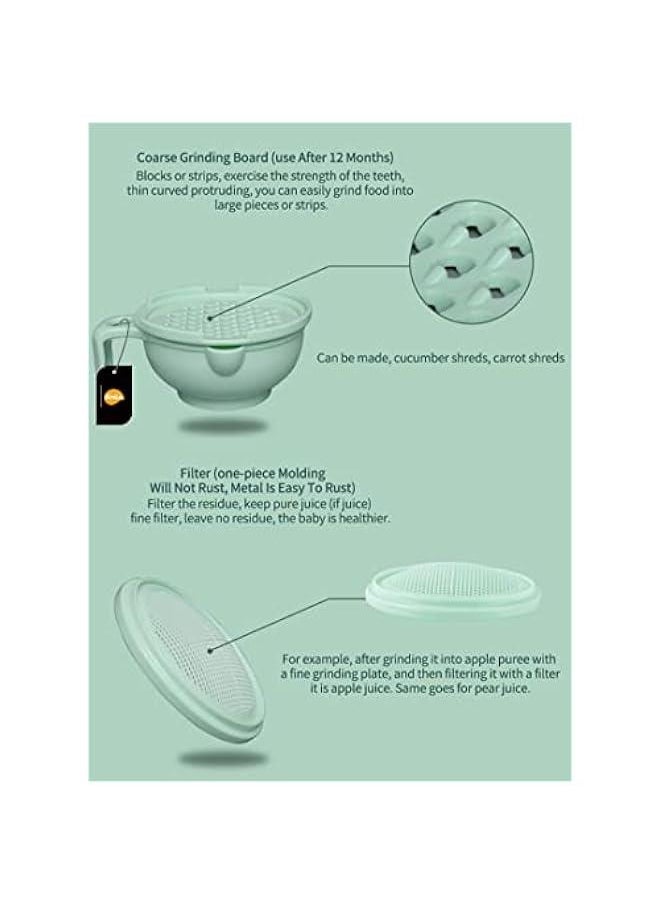 Baby Food Supplement Grinding Bowl Manual Food Grinder Puree Scissors Cooking Stick Baby Food Supplement Machine Tool Set