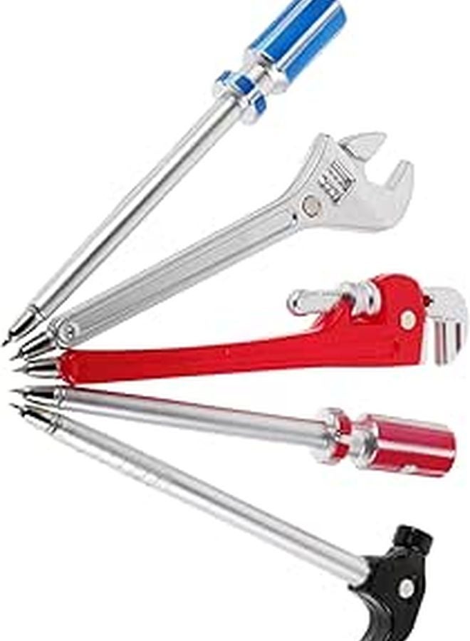 5Pcs Creative Tool Ballpoint Pens Novelty Hammer Wrench Screwdriver Design Fun Writing Instruments For Students Office Supplies - Image 1