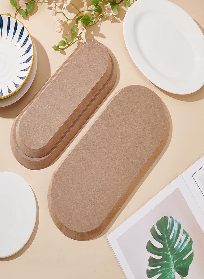 BENECREAT قوالب سيراميك بيونيكريت بحجم 3 أحجام بيضاوية للطين (11.5x4/12.5x5/13.5x6.5)، قوالب خشبية بيضاوية للفخار، أدوات الفخار لبناء الأطباق يدويًا، مستلزمات الحرف اليدوية DIY - Image 5