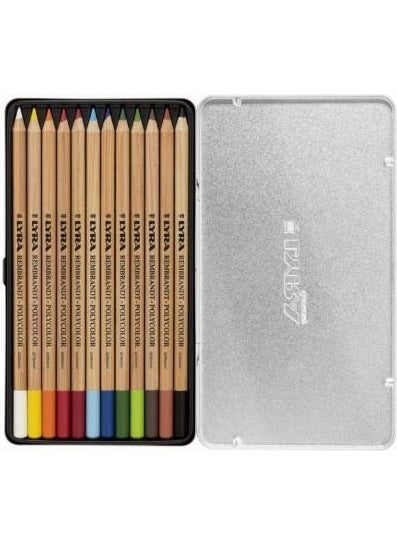 Lyra Rembrandt Polycolor Pencils Metal Boxed 12-Piece Colored Pencil Set  - Image 1