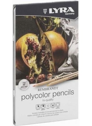 Lyra Rembrandt Polycolor Pencils Metal Boxed 12-Piece Colored Pencil Set  - Image 2