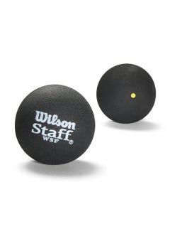 Wilson Staff Squash Balls, Pack of 2 - 1 yellow dot (advanced level)  - Image 2