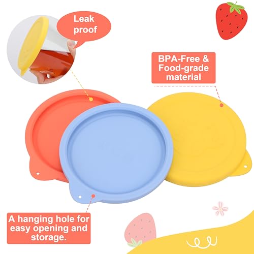 Purekra 100mm Silicone Lid For Weck 743|745(1 Liter)|738|739|740|741|742|744|748|974 Glass Jars, 6 Pack Purekra Keep-Fresh Silicone Covers, Food Grade, Durable, Reusable, Microwave & Dishwasher Safe - Image 4