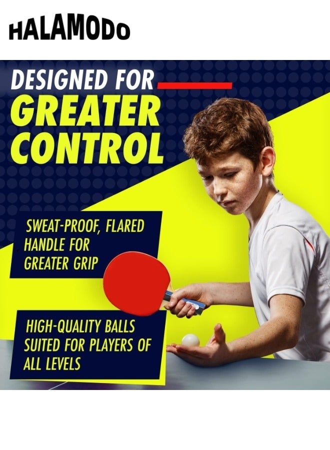 HALAMODO Ping Pong Paddle Sets Sports Professional Table Tennis Paddle Kit Full Ping Pong Starter Kit Pingpong Paddle and Game Table Accessories - Image 2