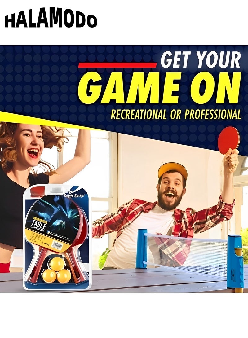 HALAMODO Ping Pong Paddle Sets Sports Professional Table Tennis Paddle Kit Full Ping Pong Starter Kit Pingpong Paddle and Game Table Accessories - Image 4