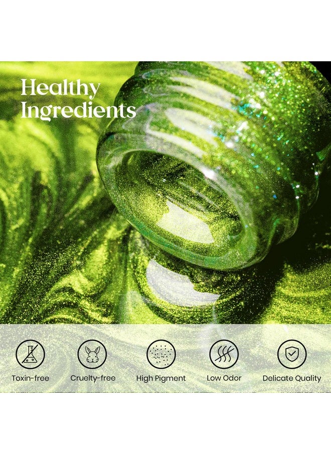 MIZHSE MIZHSE 8 Colors 9D Cat Eye Gel Nail Polish, Upgraded Magnetic Gel Polish Kit with Magnet Stick, Galaxy Chameleon Effect Silky Cat Eye Nail Gel Soak Off Nail Art Salon Manicure Home Ladies Gift  - Image 5