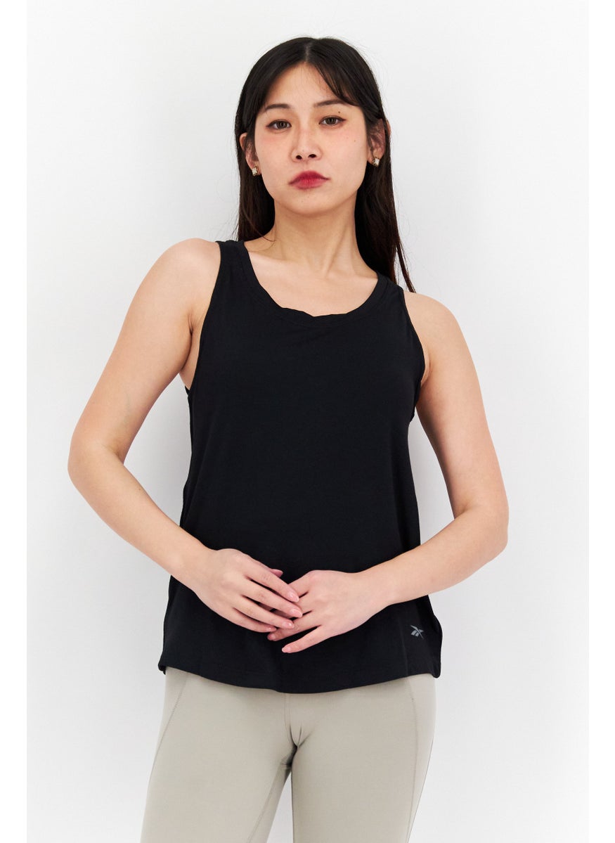 Reebok Women Sportswear Fit Sleeveless Training Tank Top, Black  - Image 1