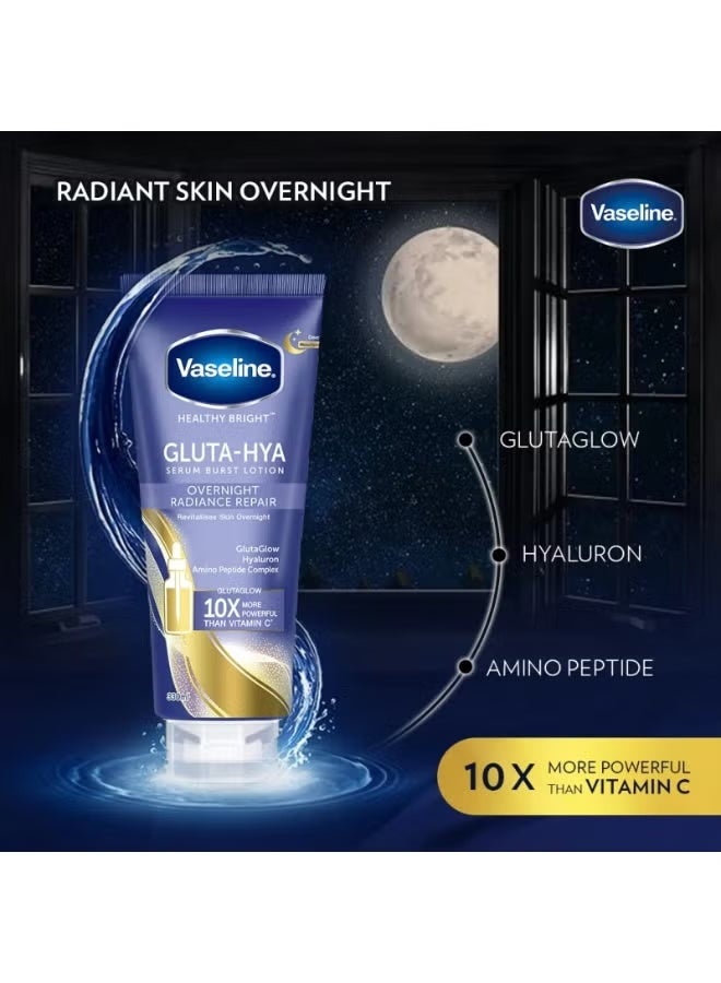 Vaseline Gluta- Hya Serum Lotion Overnight Radiance Repair 330ml - Image 2
