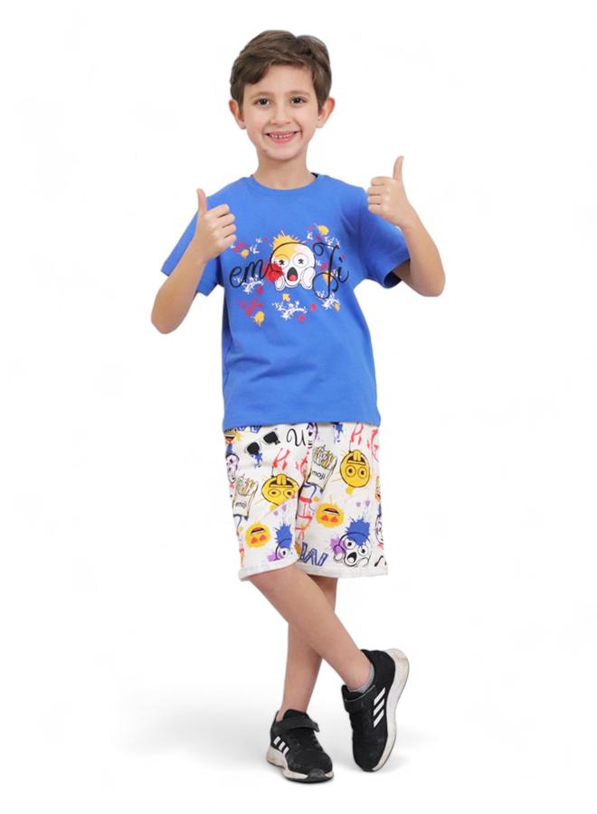 تشويس بيجامة للأولاد أنيقة من القطن الناعم (مناسبة للأطفال بعمر 8 سنوات) - إصدار صيف 2024 - خامات لطيفة وظلال مشرقة لزي عصري ومريح, احصل عليه الآن من 🌈 تشويس - Image 1